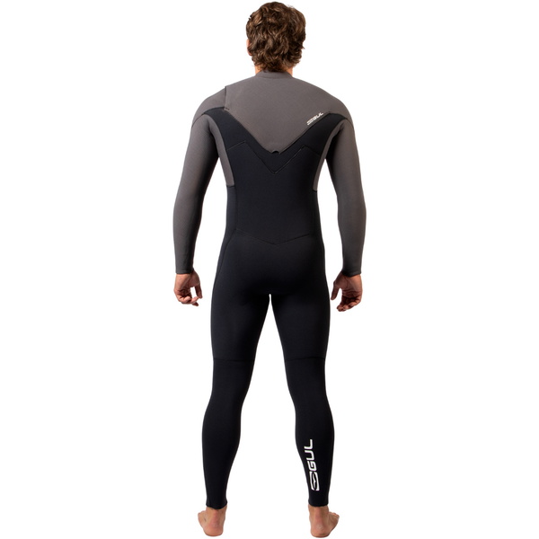 Chest Zip Mergulho Gul Yulex Flexor 5/4mm Com Zíper No Peito FX1221-BKGY Masculina 2026 - Black /cinza